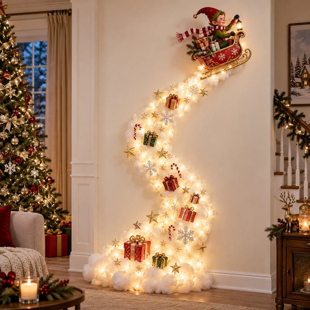 Albero di Natale Luminoso da Parete – La Magia del Natale sulla Tua Parete