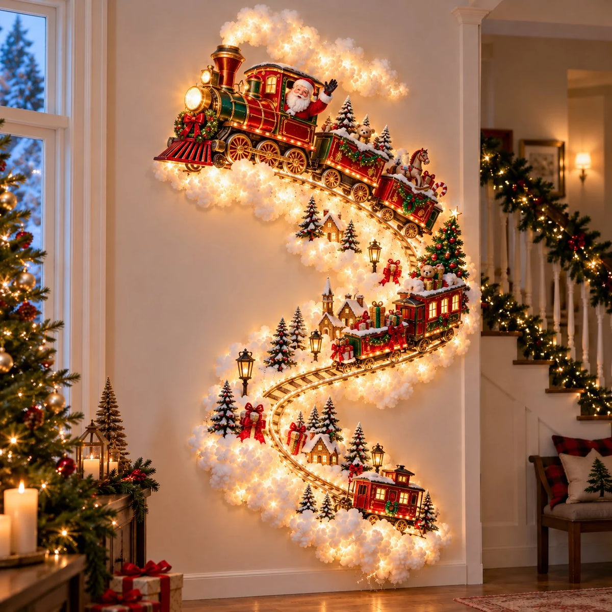 Albero di Natale Luminoso da Parete – La Magia del Natale sulla Tua Parete