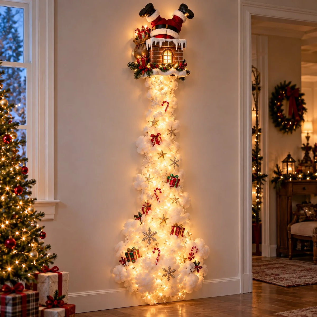 Albero di Natale Luminoso da Parete – La Magia del Natale sulla Tua Parete