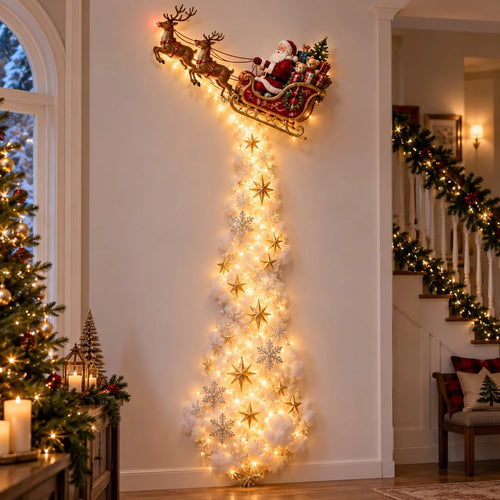 Albero di Natale Luminoso da Parete – La Magia del Natale sulla Tua Parete