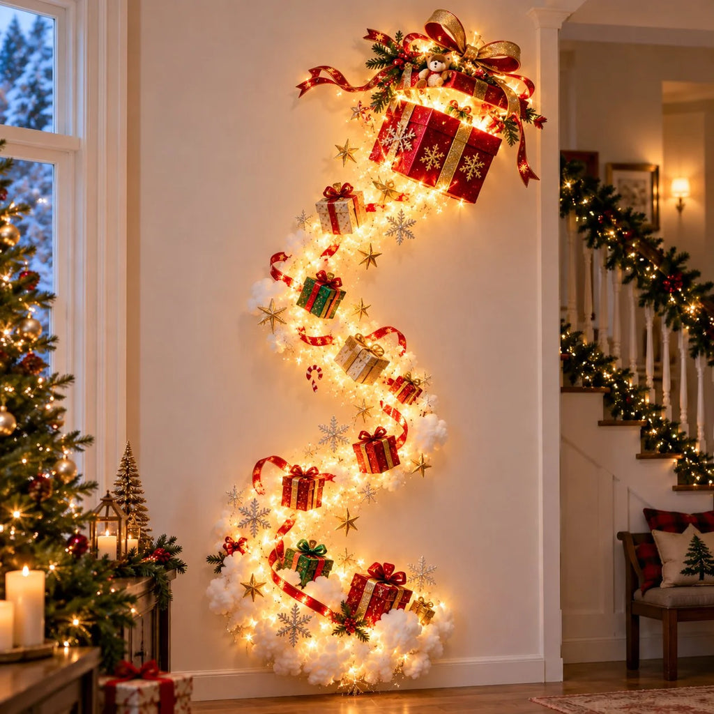 Albero di Natale Luminoso da Parete – La Magia del Natale sulla Tua Parete