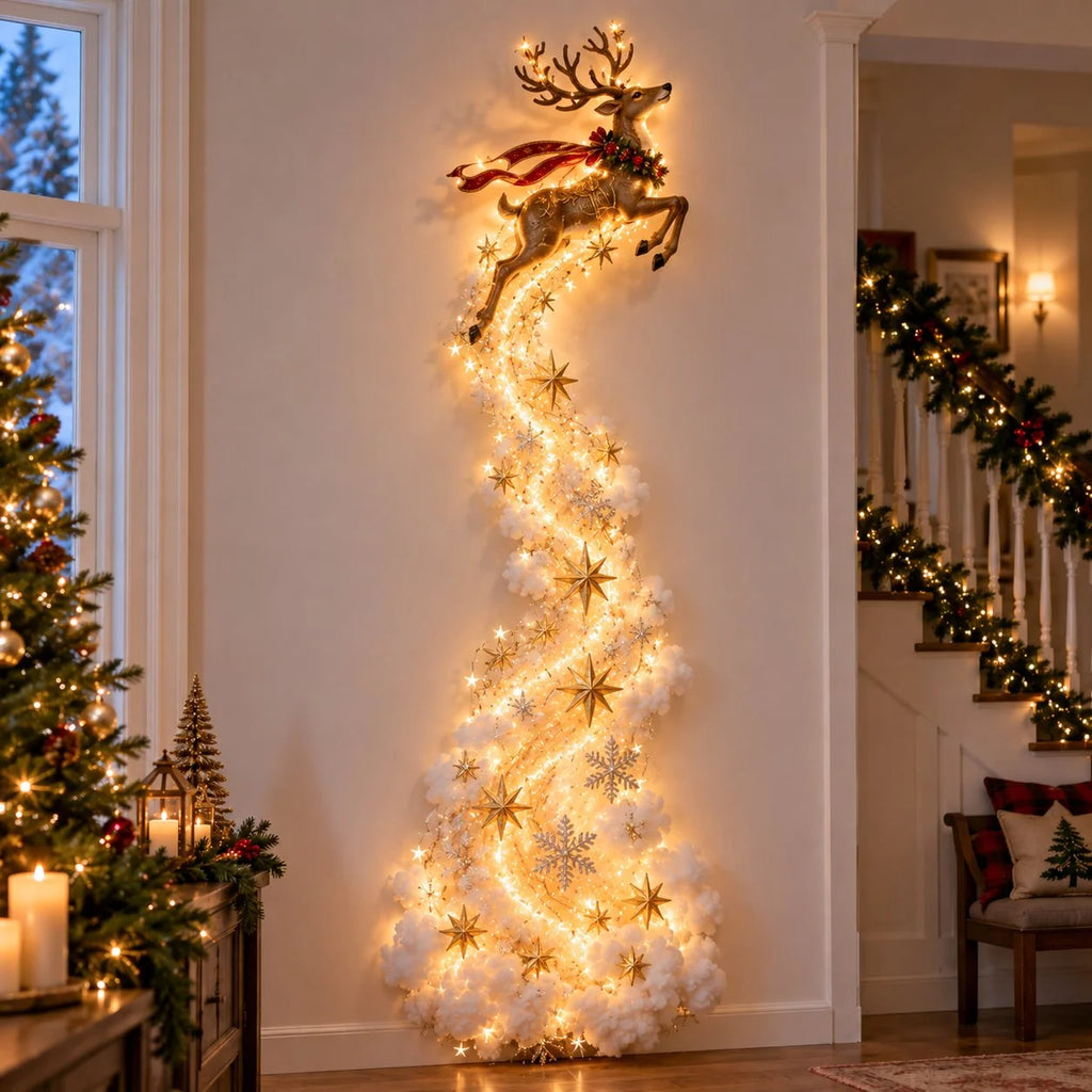 Albero di Natale Luminoso da Parete – La Magia del Natale sulla Tua Parete