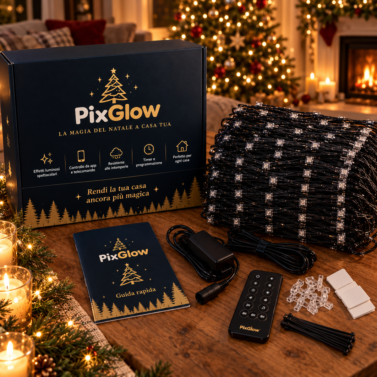 PixGlow – Tenda LED Animata per Balcone con App
